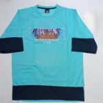 Nekavo Satoru Gojo Graphic T-Shirt (Free Size) (Blue)