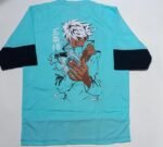 Nekavo Satoru Gojo Graphic T-Shirt (Free Size) (Blue) - Image 2